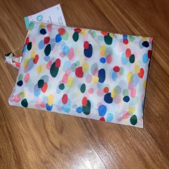 💜 NWOT reusable grocery farmers market shopping bag waterproof neon rainbow bag - Picture 1 of 2